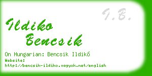 ildiko bencsik business card